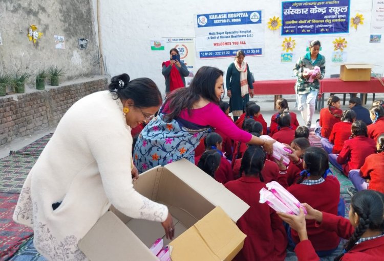 मासिक धर्म स्वच्छता, जागरूकता शिविर और सेनेटरी नैपकिन ड्राइव का हुअ आयोजन