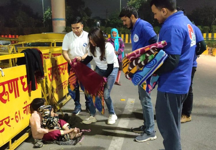 चैलेंजर्स ग्रुप ने सूद चैरिटी फाउंडेशन के सहयोग से 1200 बेसहारा लोगों को बाँटे कम्बल