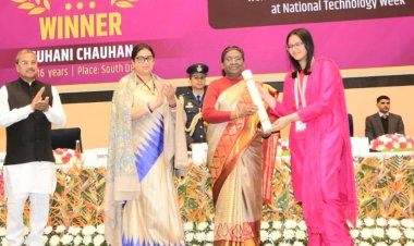 सुहानी चौहान को नवाचार के लिए प्रधानमंत्री राष्ट्रीय बाल पुरस्कार से किया गया सम्मानित