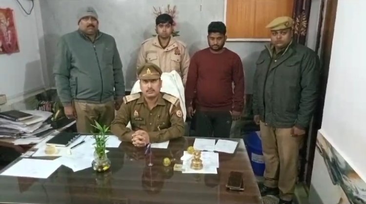 पैंतीस किलो गौ मांस के साथ तस्कर गिरफ्तार