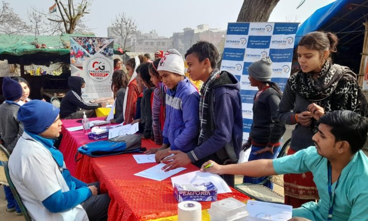 चैलेंजर्स की पाठशाला के 140 बच्चों की हुई स्वास्थ्य जाँच