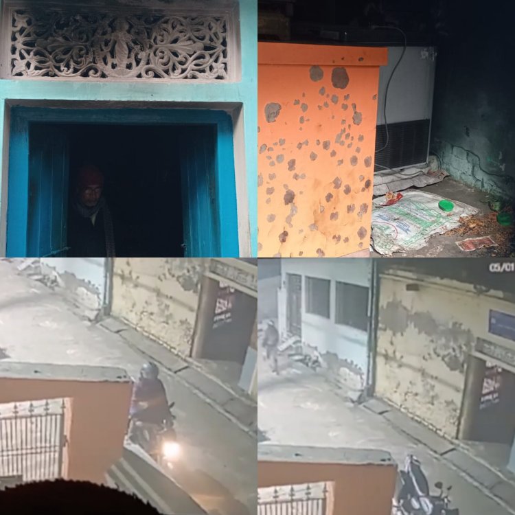 किराने की दुकान में आग लगाकर भागते हुए कैमरे में कैद हुआ शख्स, पुलिस जांच में जुटी