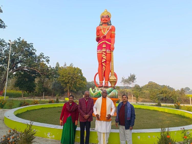 वेद भारती आश्रम दल ने दिया श्री हनुमत आश्रम का अवलोकन