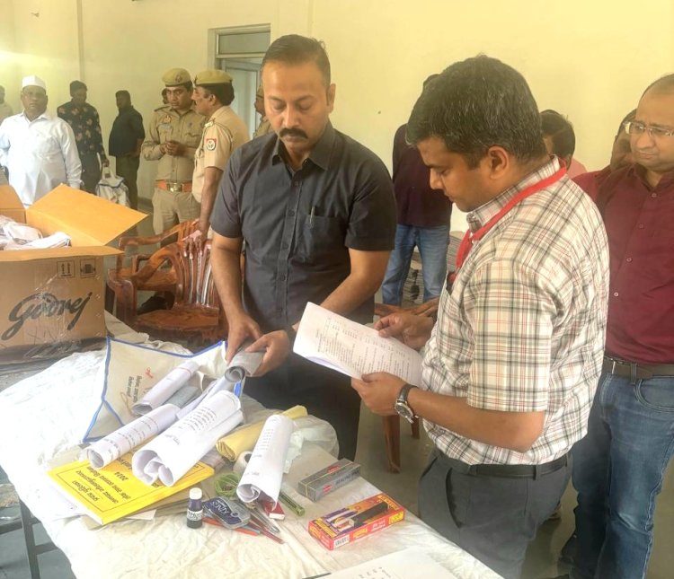 मनीष कुमार वर्मा ने फूल मंडी फेस-2 पहुंचकर निर्वाचन हेतु तैयार की गई लेखन सामग्री का किया निरीक्षण