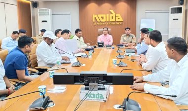 भाकियू मंच के 21 सदस्य प्रतिनिधि मंडल नोएडा प्राधिकरण के  सीईओ डा. लोकेश एम. से मुलाकात