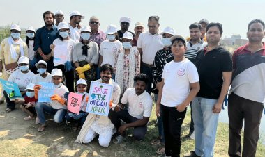 नोएडा क्षेत्र में हरनंदी नदी पर स्वच्छता एवं जागरूकता अभियान