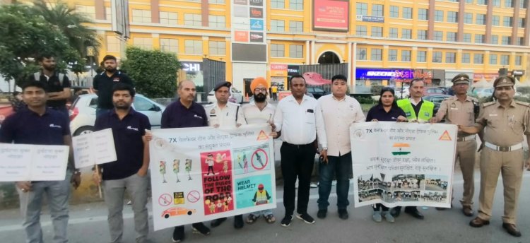 7X वेलफेयर टीम ने चलाया दुर्घटना मुक्त नोयडा अभियान