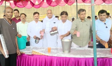 अग्रवाल मित्र मंडल ने निर्जला एकादशी पर लगाई मीठे जल की छबील