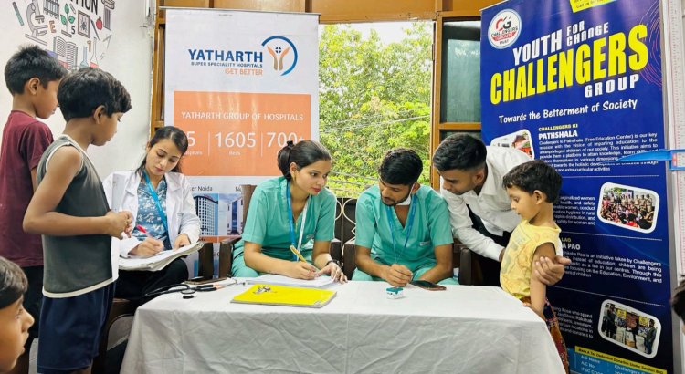 चैलेंजर्स की पाठशाला के 180 बच्चों की हुई स्वास्थ्य जाँच