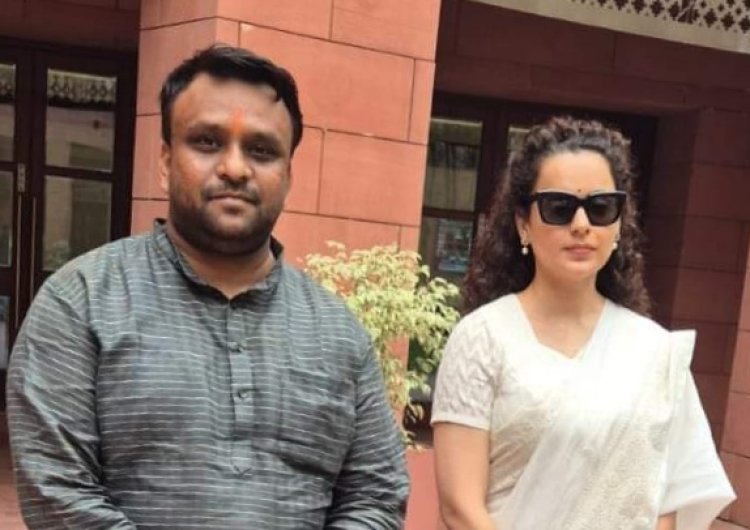 संसद भवन में मेरठ और मंडी सांसद से मिले पार्षद विनील दत्त