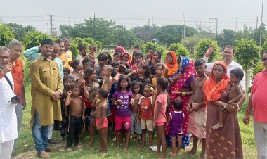 रक्षाबंधन का पर्व सेवा बस्ती झुग्गी में मनाया गया