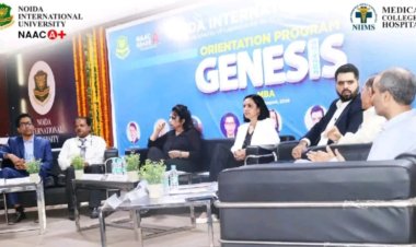 नोएडा इंटरनेशनल यूनिवर्सिटी के स्कूल ऑफ बिजनेस मैनेजमेंट में ओरिएंटशन प्रोग्राम का आयोजन