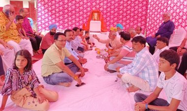 बजरंग रामलीला संचालिका समिति ने किया रामलीला मंचन के लिए भूमि पूजन