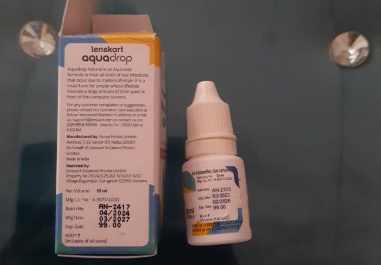 लेंसकार्ट शोरूम द्वारा एक्सपायर्ड आई ड्रॉप बेचने का घिनौना कृत्य, ग्राहक की आंखों में गंभीर संक्रमण
