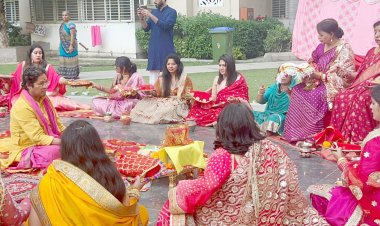 अखंड सौभाग्यवती का त्योहार करवा चौथ जे एम फ्लोरेंस की सुहागिनों ने बड़े ही धूमधाम से मनाया