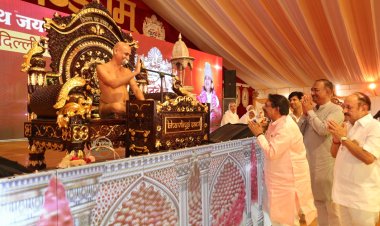 जिनतीर्थ मंडपम सीबीडी ग्राउंड में चार दिवसीय महानुष्ठान शुरू