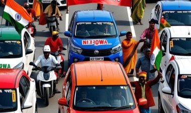 विशाल कार-बाइक रैली निकालकर रजिस्ट्री और घरों की मांग को सरकार के सामने रखा