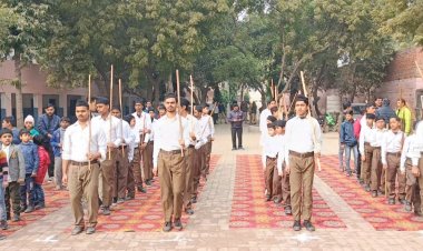 वीर बाल दिवस पर नोएडा में आरएसएस द्वारा बाल स्वयंसेवकों का पथ संचलन आयोजित