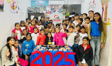 चैलेंजर्स की पाठशाला के छात्रों ने मनाया नए साल 2025 का जश्न