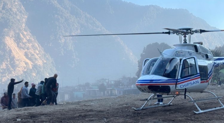 हिमालय में एक जान और बचाई, पहाड़ से गिरी लड़की को एयरलिफ्ट करके बचाई जान