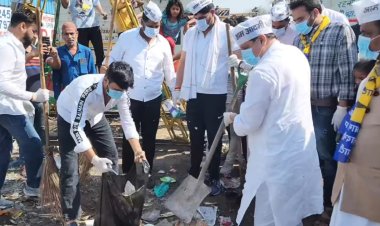 गौतमबुद्ध नगर में श्रमदान कार्यक्रम में आम आदमी पार्टी ने दिखाई जनसेवा की मिसाल