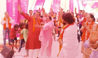 प्रथम श्री श्याम भजन उत्सव में गगन राठौर के भजनों पर झूमे ट्रांसपोर्ट नगरवासी