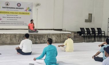 गौतम बुद्ध विश्वविद्यालय क्लब ने मनाया अंतरराष्ट्रीय योग दिवस