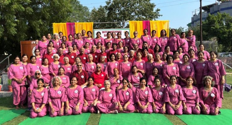 ग्लोबल योग मिशन द्वारा जलवायु विहार में मनाया गया 11वां अंतर्राष्ट्रीय योग दिवस 