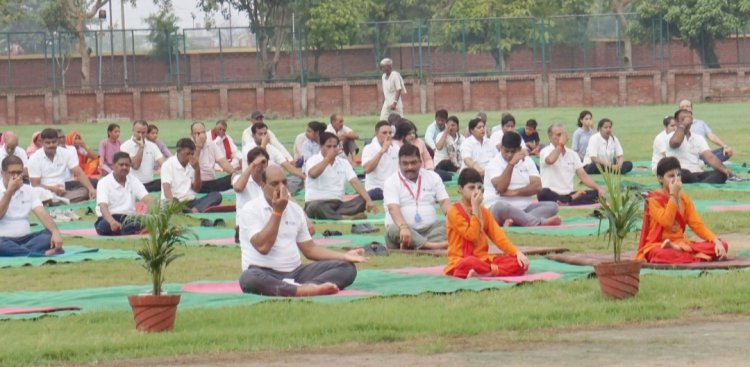 शारदा यूनिवर्सिटी आगरा में मनाया गया 11 वां अंतर्राष्ट्रीय योग दिवस 