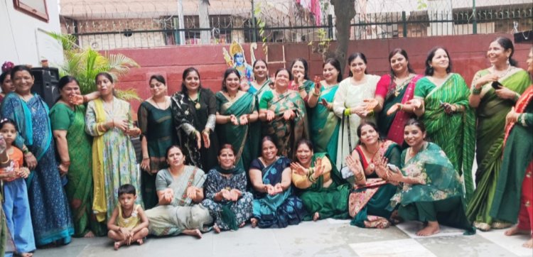 रजत विहार सी ब्लॉक में मनाया गया हरियाली तीज महोत्सव