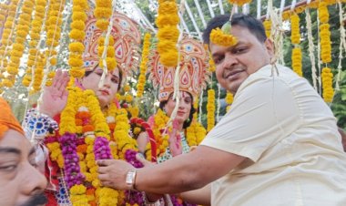 सेक्टर 11 निवासियों ने किया श्री राम की बारात का स्वागत