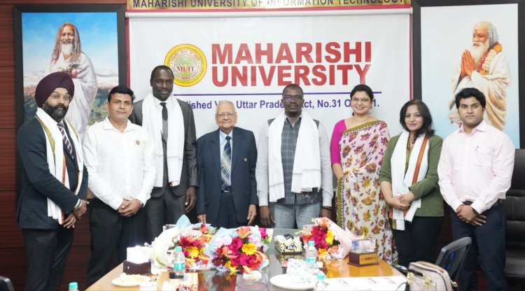 अफ्रीकी प्रतिनिधिमंडल ने किया महर्षि यूनिवर्सिटी का दौरा