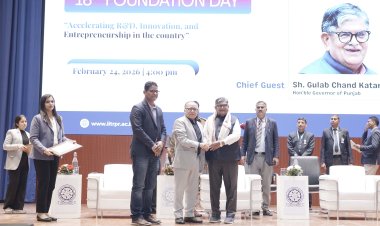 आईआईटी रोपड़ ने अनुसंधान, प्रौद्योगिकी और उद्यमशीलता में बड़ी घोषणाओं के साथ मनाया 18वाँ स्थापना दिवस