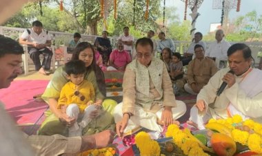 गौशाला में नव निर्मित यज्ञ शाला का हुआ उद्घाटन एवं श्रीकृष्ण मंदिर का भूमि पूजन सम्पन्न