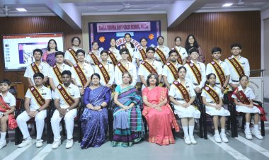 सरला चोपड़ा डीएवी पब्लिक स्कूल में आयोजित हुई 'इन्वेस्टिचर सेरेमनी 2026–27'